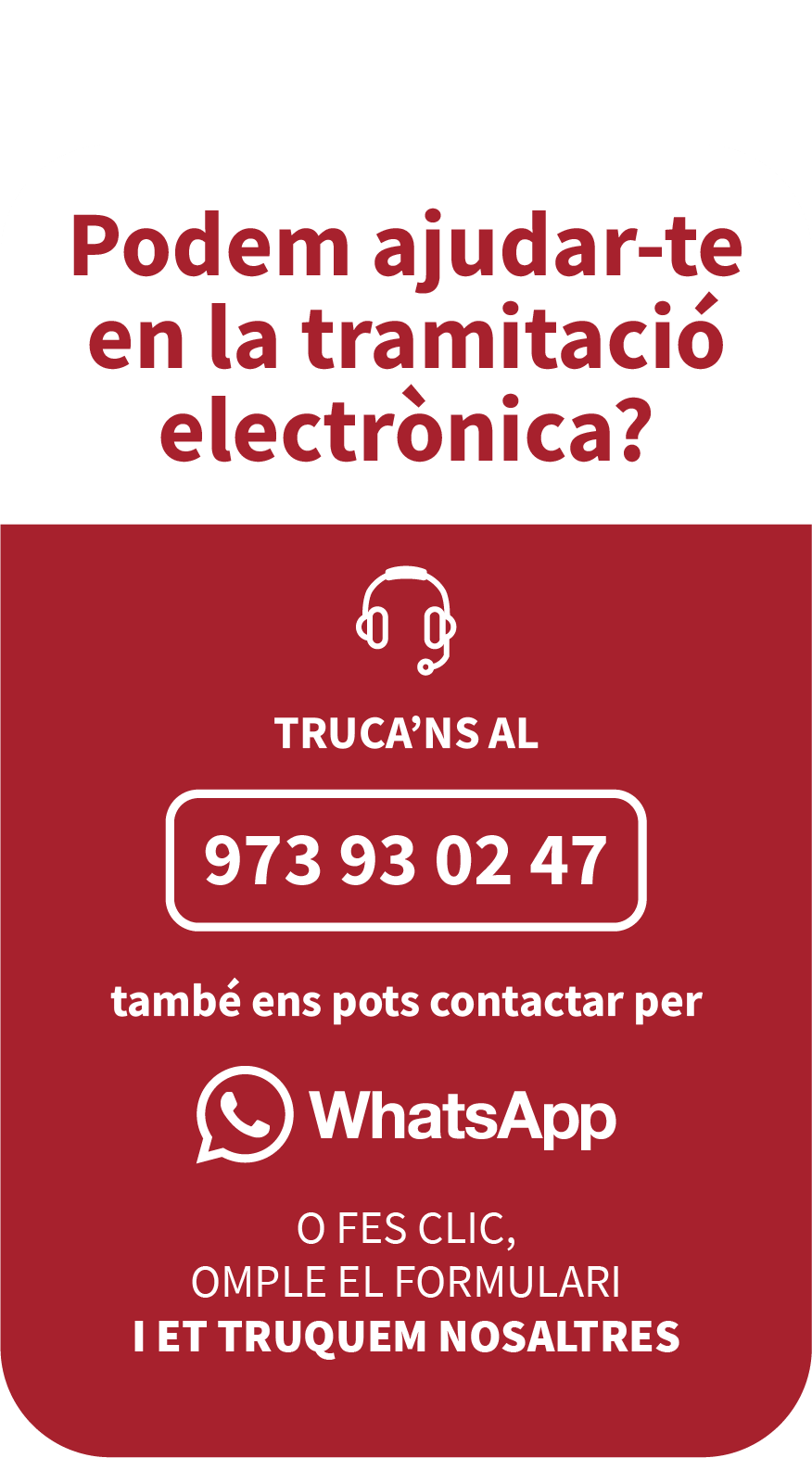 Ajuda en la tramitaci&oacute; electr&ograve;nica